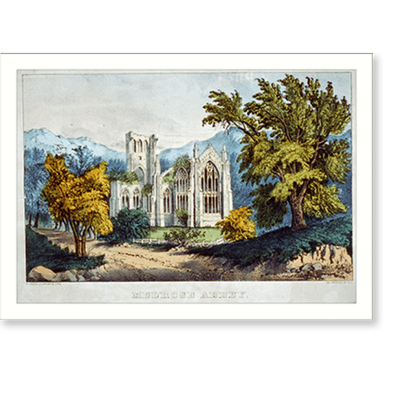 Historic Print, Melrose Abbey, 16" x 20"