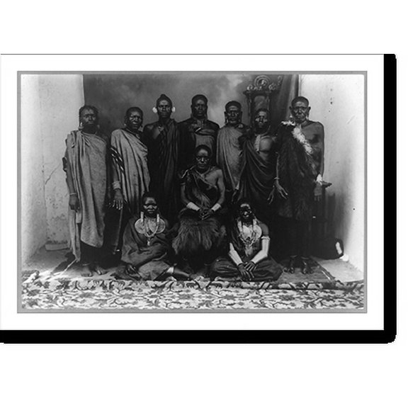 Historic Print, [Members of a royal(?) family gathered for a group portrait, Kenya], 16" x 20"