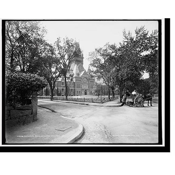 Historic Print, Memorial Hall, Harvard College - 2, 18" x 24"