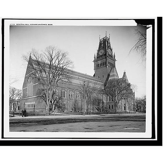 Historic Print, Memorial Hall, Harvard University, Mass., 18" x 24"