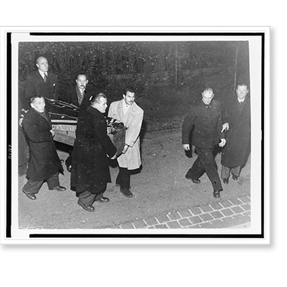 Historic Print, [Men carrying coffin at Gurdjieff funeral], 16" x 20"