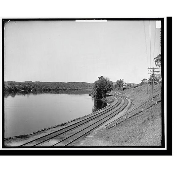 Historic Print, Merrimack River, Manchester, N.H., 16" x 20"