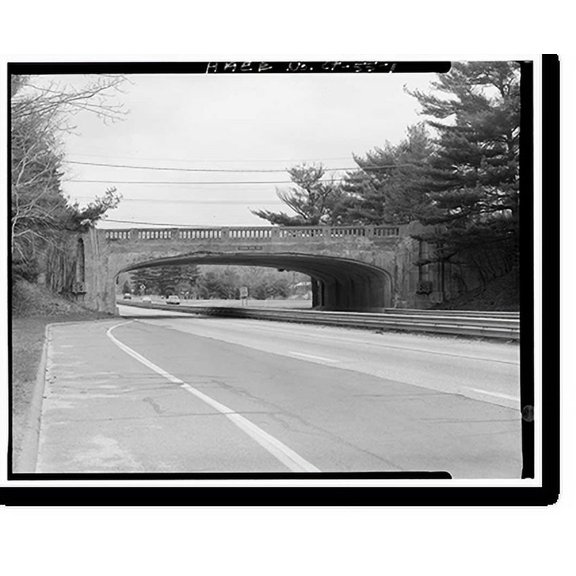 Historic Print, Merritt Parkway, Bridge No. 744, Spanning Merritt Parkway at Route 59, Fairfield, Fairfield County, CT, 18" x 24"