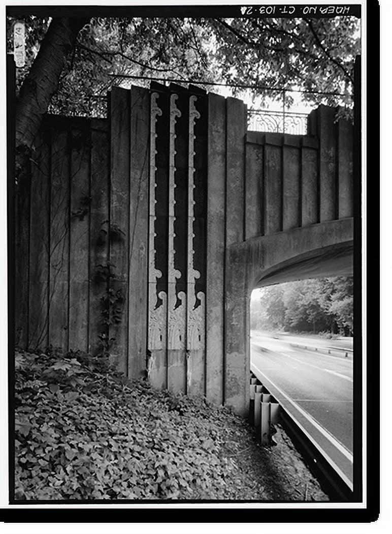 Historic Print, Merritt Parkway, North Avenue Bridge, Spanning Merritt