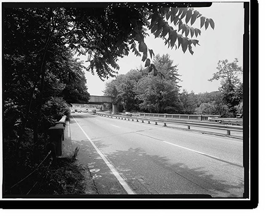 Historic Print, Merritt Parkway, Pequonnock River Bridge, Spanning Pequonnock River, Trumbull