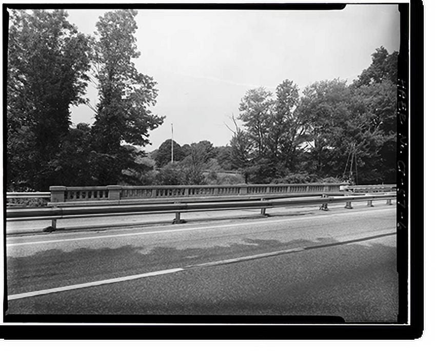 Historic Print, Merritt Parkway, Pequonnock River Bridge, Spanning Pequonnock River, Trumbull