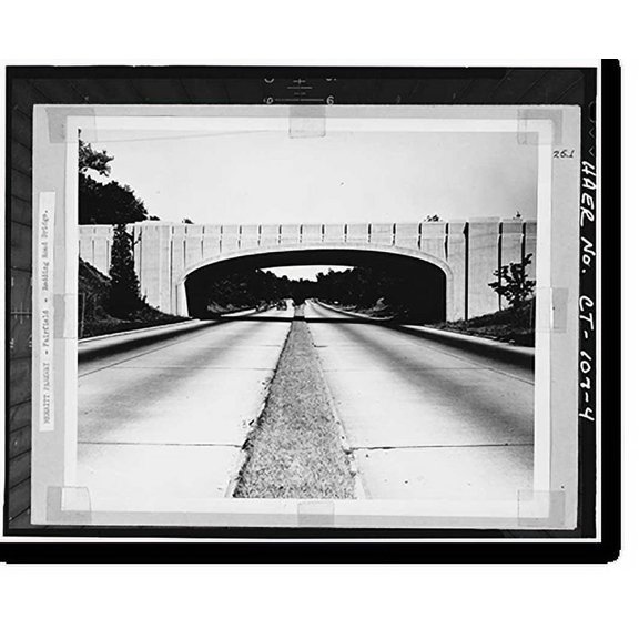 Historic Print, Merritt Parkway, Redding Road Bridge, Spanning Merritt Parkway, Fairfield, Fairfield County, CT - 4, 16" x 20"