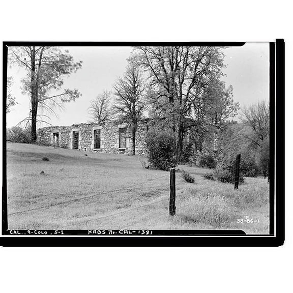 Historic Print, Meyer's Dance Hall & Saloon, Shingle Spring Road, Coloma, El Dorado County, CA, 18" x 24"