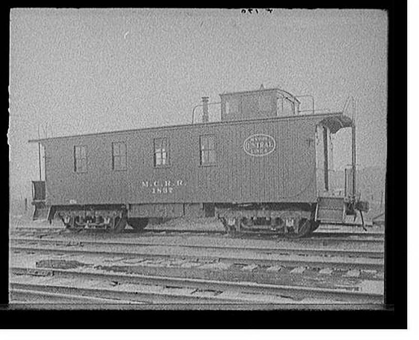 Historic Print, [Michigan Central Railroad caboose], 16" x 20