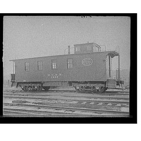 Historic Print, [Michigan Central Railroad caboose], 18" x 24"