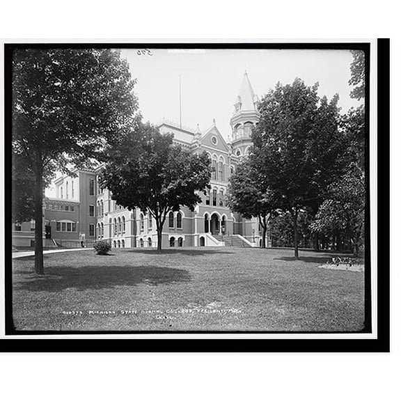 Historic Print, Michigan State Normal College, Ypsilanti, Mich., 18" x 24"