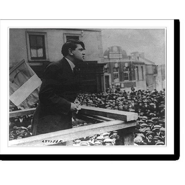 Historic Print, Micky" Collins addresses throng in Cork, [Skibbereen