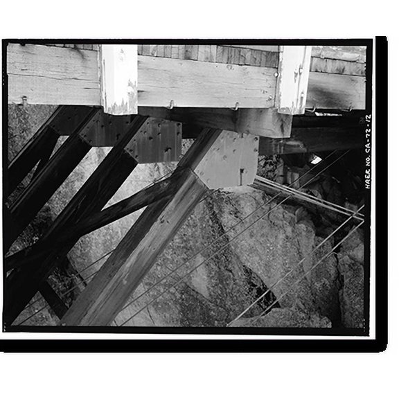 Historic Print, Middle Fork Stanislaus River Bridge, Spans Middle Fork Stanislaus River at State Highwa, Dardanelle vicinity, Tuolumne County, CA - 12, 18" x 24"