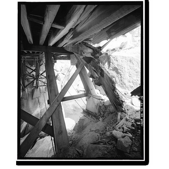 Historic Print, Middle Fork Stanislaus River Bridge, Spans Middle Fork Stanislaus River at State Highwa, Dardanelle vicinity, Tuolumne County, CA - 15, 16" x 20"