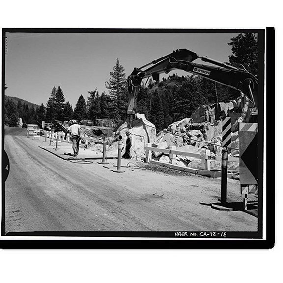 Historic Print, Middle Fork Stanislaus River Bridge, Spans Middle Fork Stanislaus River at State Highwa, Dardanelle vicinity, Tuolumne County, CA - 18, 18" x 24"