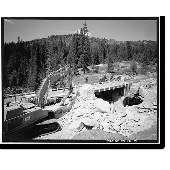 Historic Print, Middle Fork Stanislaus River Bridge, Spans Middle Fork Stanislaus River at State Highwa, Dardanelle vicinity, Tuolumne County, CA - 19, 16" x 20"