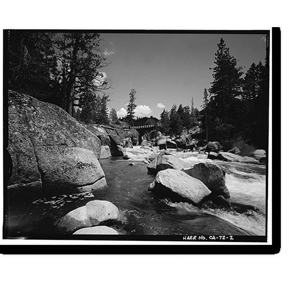 Historic Print, Middle Fork Stanislaus River Bridge, Spans Middle Fork Stanislaus River at State Highwa, Dardanelle vicinity, Tuolumne County, CA - 2, 18" x 24"