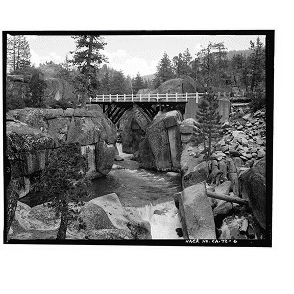 Historic Print, Middle Fork Stanislaus River Bridge, Spans Middle Fork Stanislaus River at State Highwa, Dardanelle vicinity, Tuolumne County, CA - 6, 18" x 24"