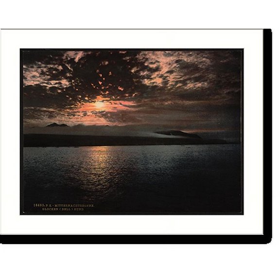 Historic Print, Midnight sun Bell Sound Norway, 16" x 20"