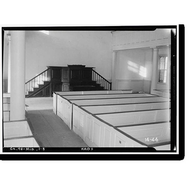 Historic Print, Midway Congregational Church, Midway, Liberty County