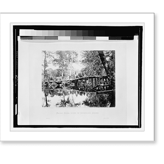 Historic Print, Military bridge, across the Chickahominy, Virginia.negative by D.B. Woodbury ; positive by A. Gardner., 16" x 20"