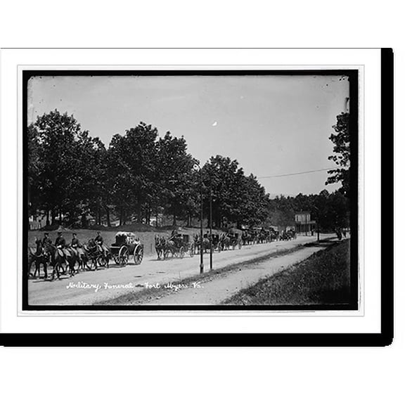 Historic Print, Military funeral, Ft. Myer, Va., [1912], 16" x 20"