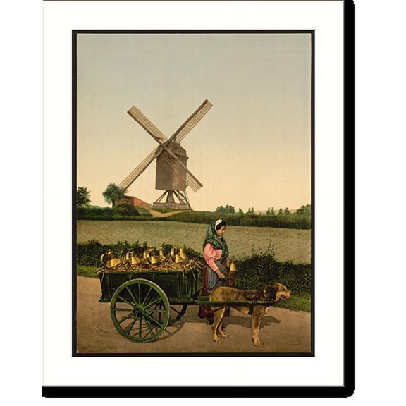 Historic Print, Milksellers Brussels Belgium - 6, 18" x 24"