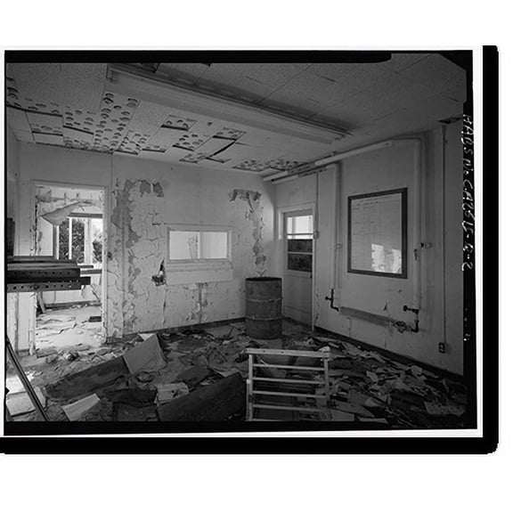 Historic Print, Mill Valley Air Force Station, Civil Engineering Administration Office, East of Ridgecrest Boulevard, Mount Tamalpais, Mill Valley vicinity, Marin County, CA - 2, 18" x 24"