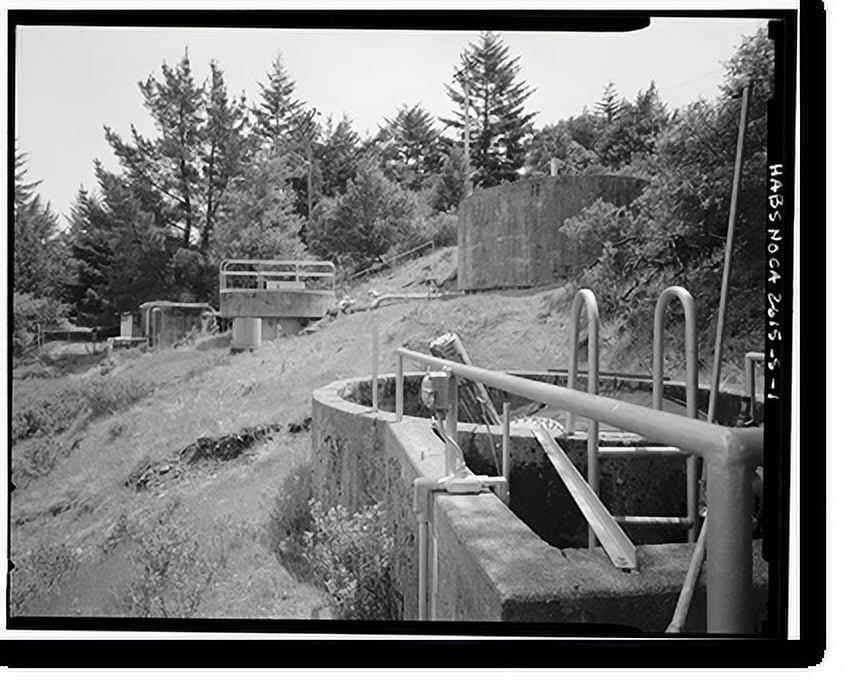 Historic Print, Mill Valley Air Force Station, Sewage Plant & Tanks