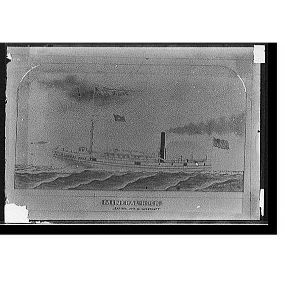 Historic Print, Mineral Rock, Captain John W. Westcott, 16" x 20"