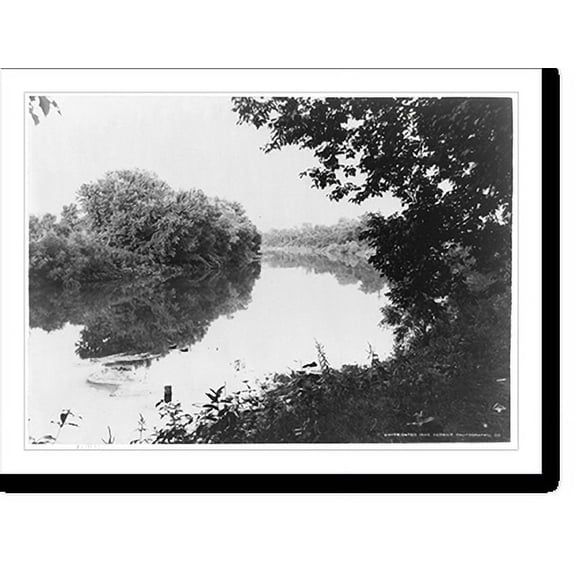 Historic Print, Minnesota River view reflections, New Ulm, Minn., 16" x 20"