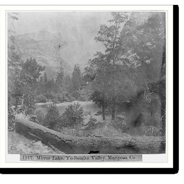 Historic Print, Mirror Lake Yosemite Valley, Mariposa County, 16" x