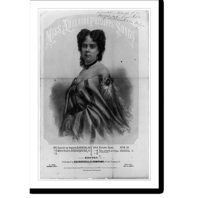 Historic Print, Miss Adelaide Phillipps' Songs, 16" x 20"