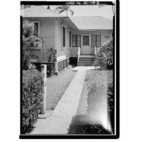 Historic Print, Mission House Drew, Moloka'i Island, Kalaupapa, Kalawao County, HI - 3, 18" x 24"