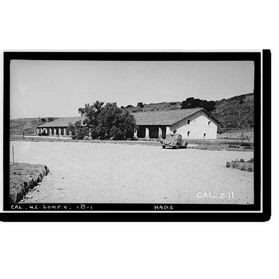 Historic Print, Mission La Purisima Concepcion, Lompoc vicinity, Santa Barbara County, CA - 2, 18" x 24"