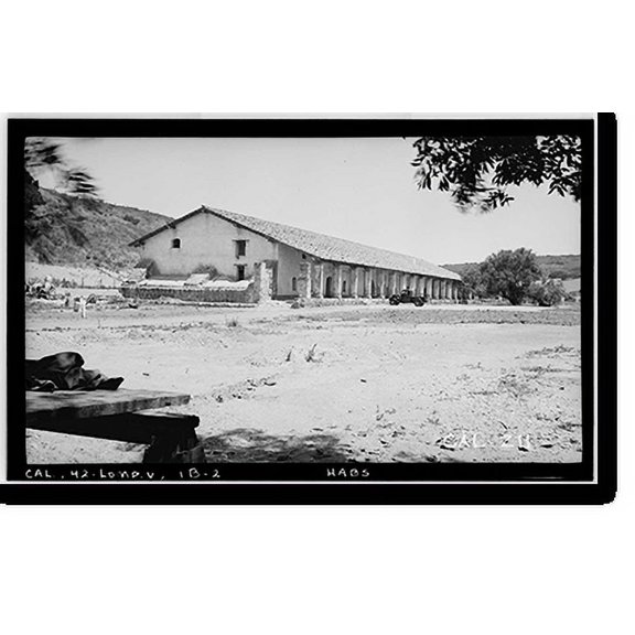 Historic Print, Mission La Purisima Concepcion, Lompoc vicinity, Santa Barbara County, CA - 3, 18" x 24"