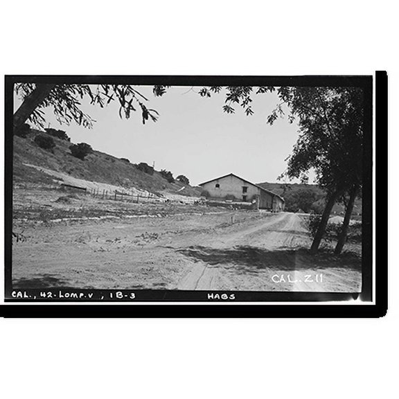 Historic Print, Mission La Purisima Concepcion, Lompoc vicinity, Santa Barbara County, CA - 4, 18" x 24"