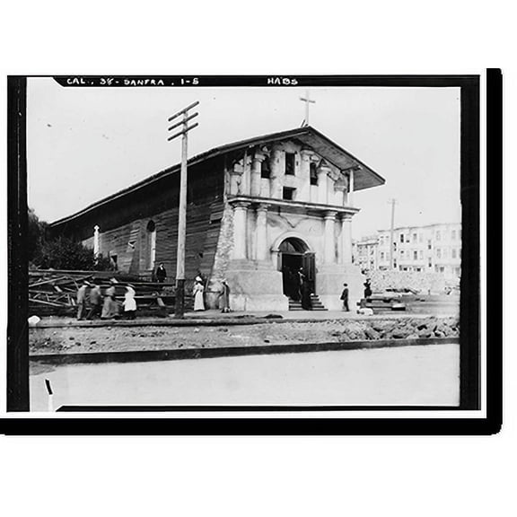 Historic Print, Mission San Francisco de Asis, Mission & Sixteenth Streets, San Francisco, San Francisco County, CA - 14, 18" x 24"