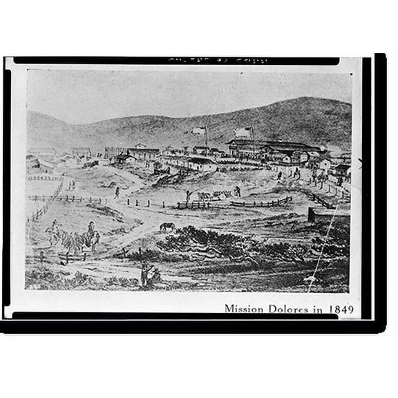 Historic Print, Mission San Francisco de Asis, Mission & Sixteenth Streets, San Francisco, San Francisco County, CA - 5, 18" x 24"
