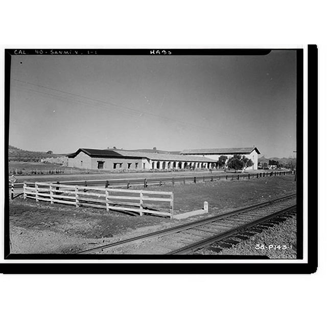 Historic Print, Mission San Miguel Arcangel, Highway 101, San Miguel