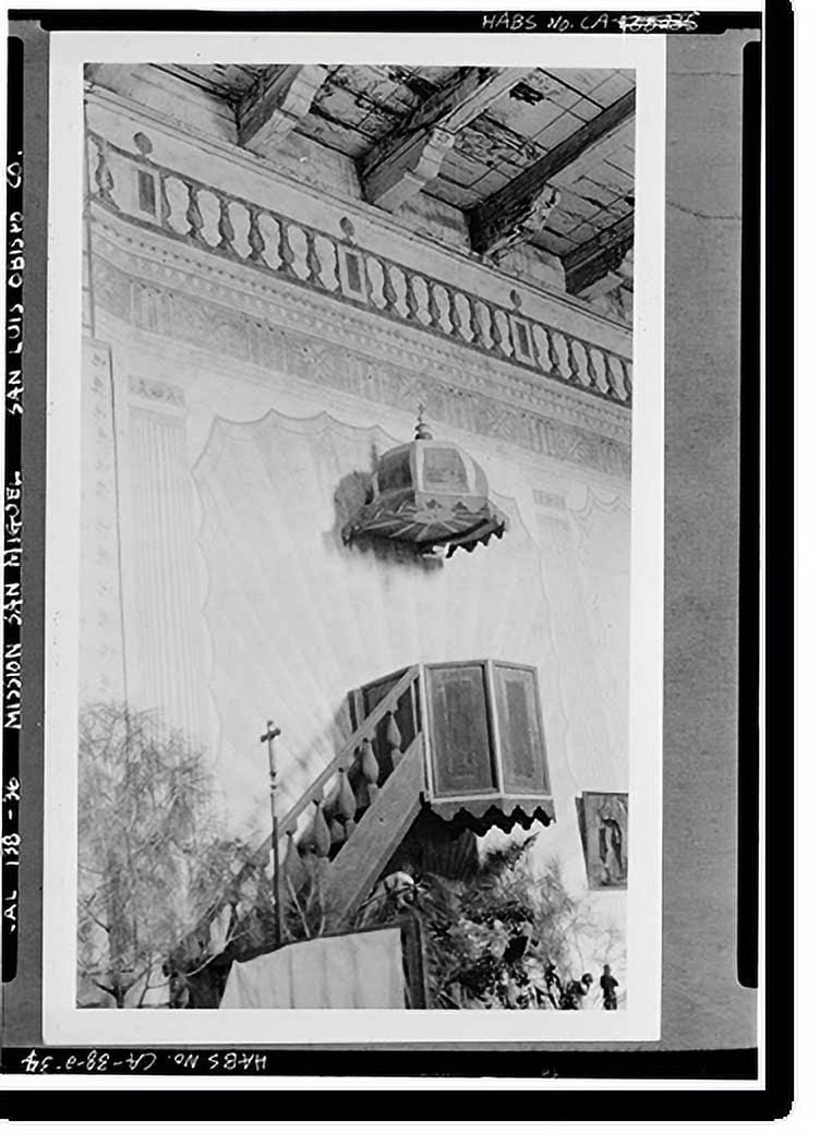 Historic Print, Mission San Miguel Arcangel, Highway 101, San Miguel