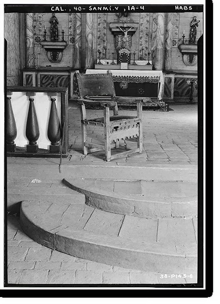 Historic Print, Mission San Miguel Arcangel, Highway 101, San Miguel