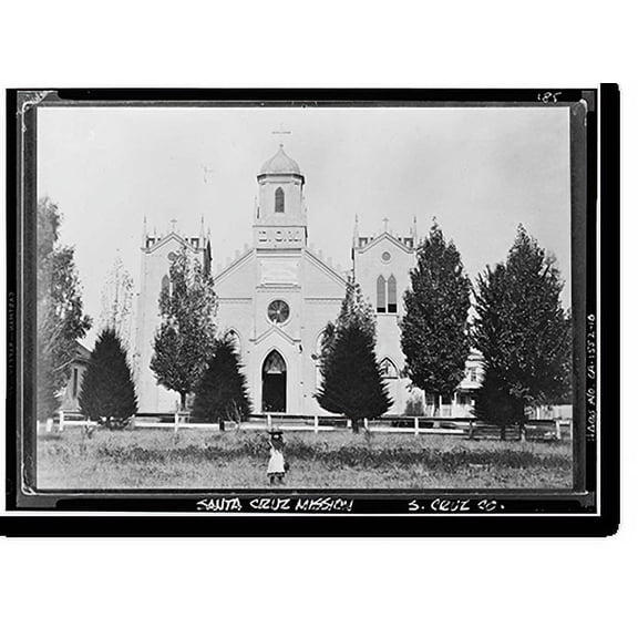 Historic Print, Mission Santa Cruz, Emmet & School Streets, Santa Cruz, Santa Cruz County, CA - 10, 18" x 24"