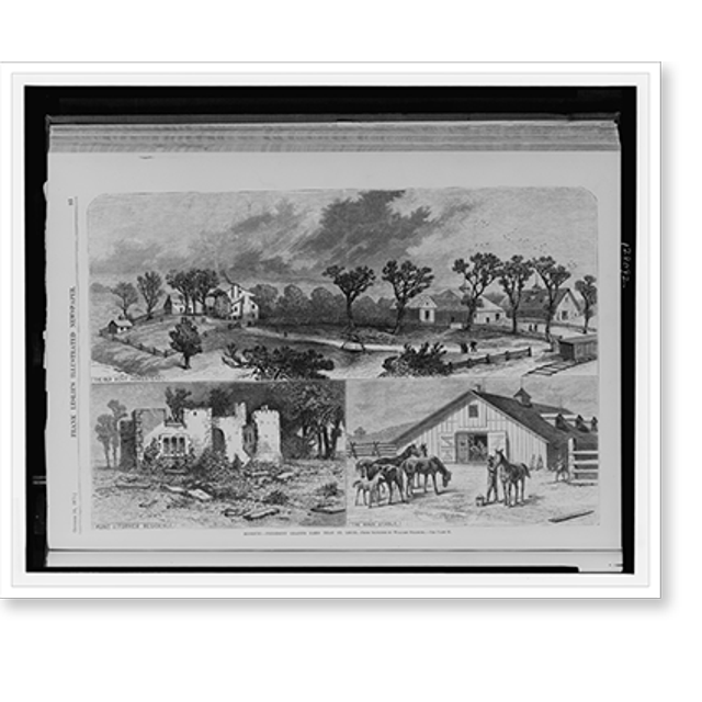 Historic Print, Missouri President Grant's farm near St. Louis.from