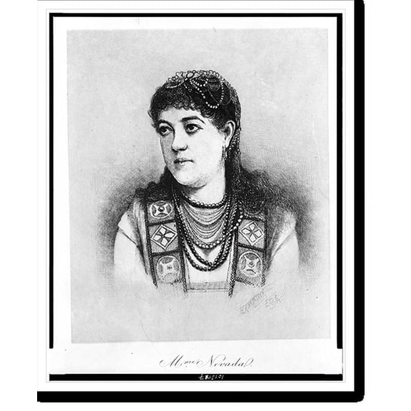 Historic Print, Mme. Nevada.H. Kirkpatrick etchd., 16" x 20"