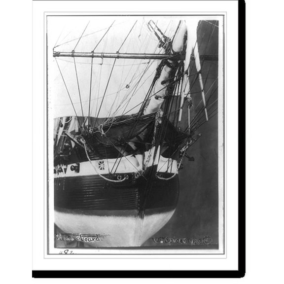 Historic Print, [Model ship]: Close aboard [bow], 16" x 20"