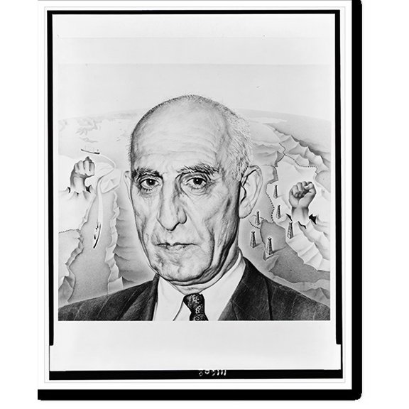 Historic Print, [Mohammad Mosaddeq, head-and-shoulders portrait, facing slightly left], 16" x 20"