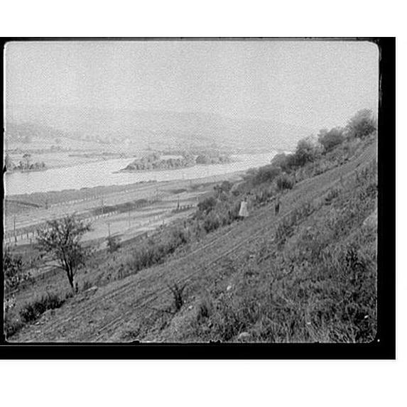 Historic Print, Mohawk Valley, Little Falls, west, New York, 18" x 24"