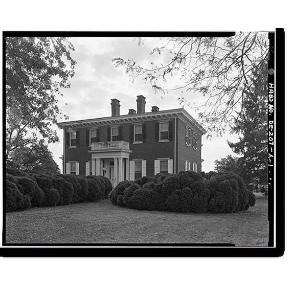 Historic Print, Monterey, Main House, State Road 423, East of Route 13, McDonough vicinity, New Castle County, DE, 18" x 24"