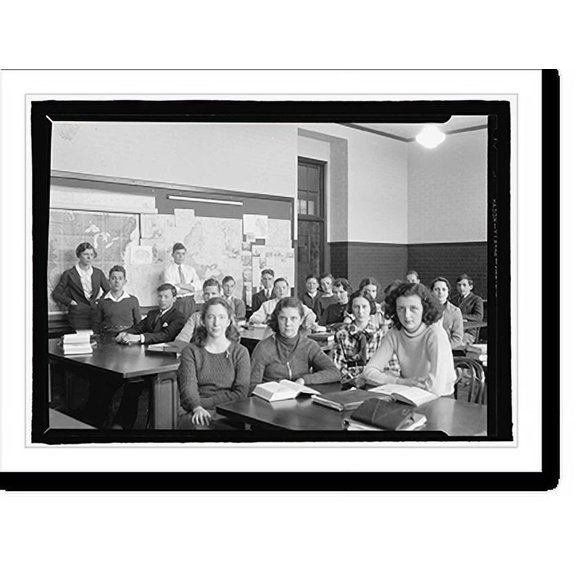 Historic Print, Montgomery Blair High School [Silver Spring, Md.], 1935, class room, 16" x 20"